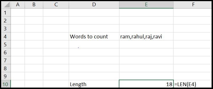 How to Count Characters in Excel?