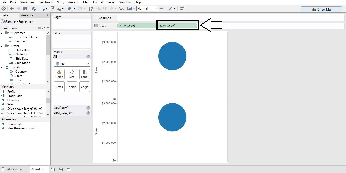 Increase The Size Of Pie Chart In Tableau