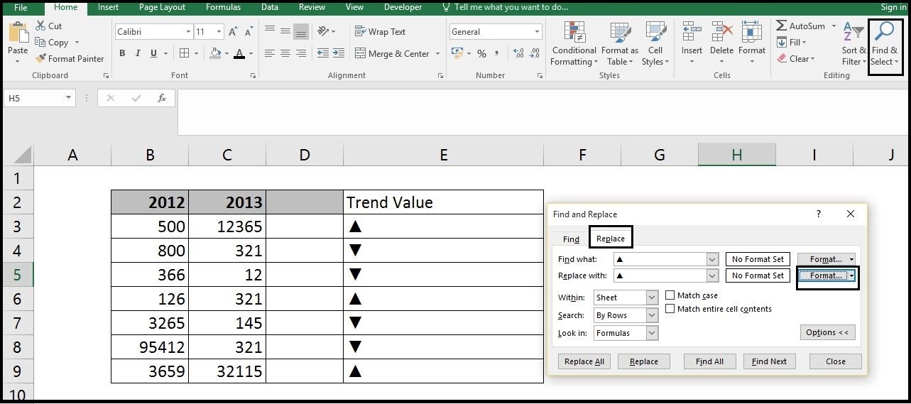 Trend Arrow Chart In Excel Analytics Tuts